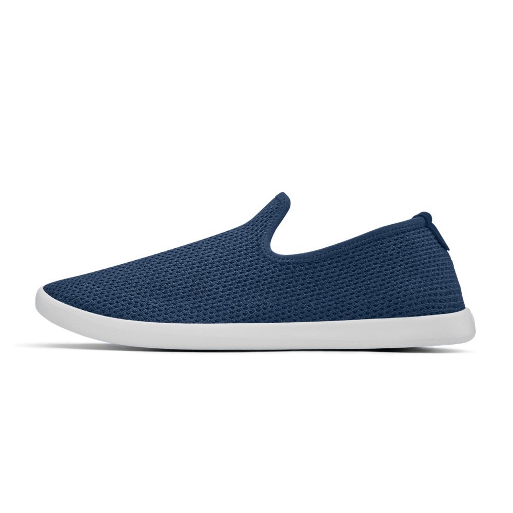 Allbirds Men\'s Tree Loungers - Slip-Ons Navy - VZS492073